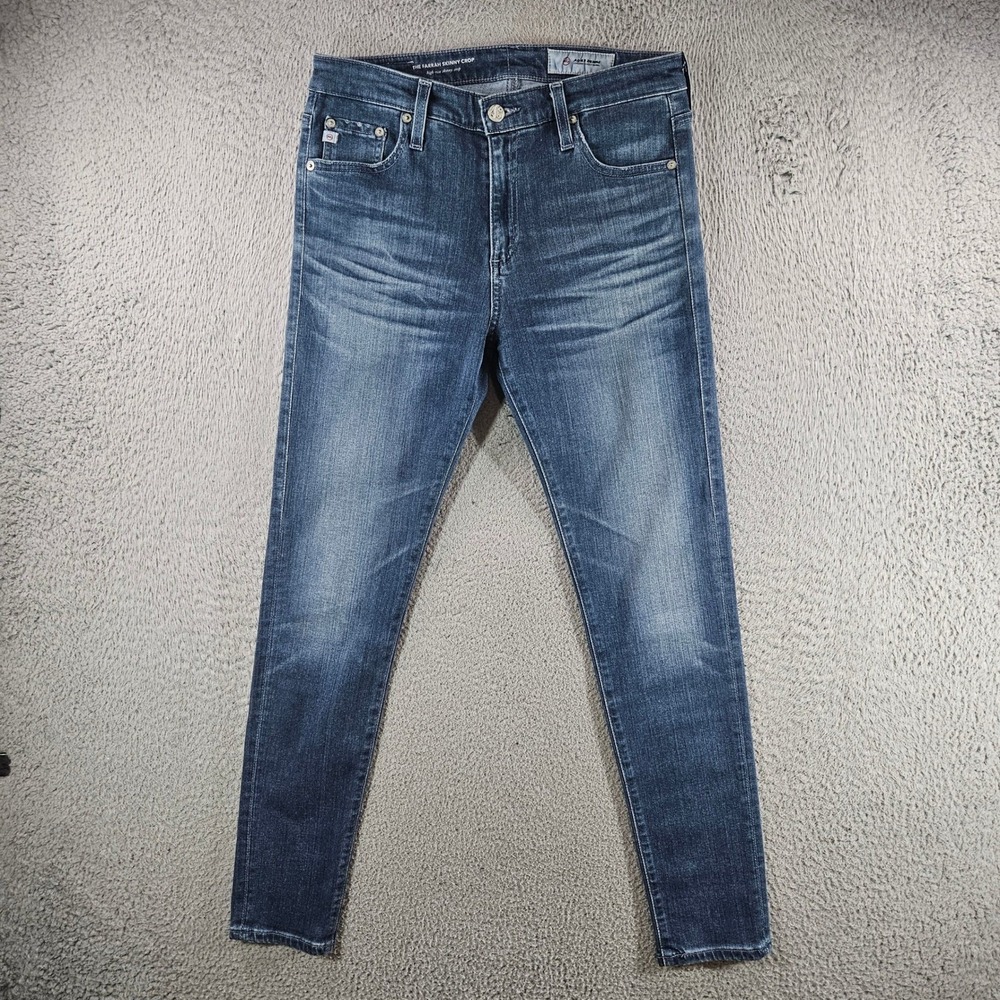 AG‎ Adriano Goldschmied Farrah Skinny Crop High Rise Jeans Blue Size 28R